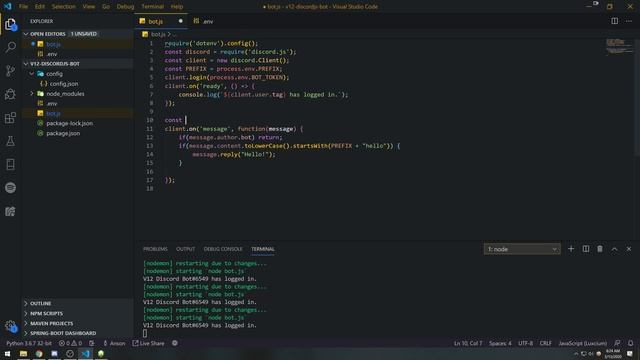 Discord.JS Version 12 Tutorial - Ep. 6 - Basic Commands w/ Roll Dice Command