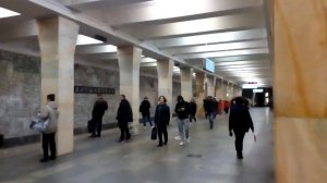 Москва 1078 станция метро Варшавская в последний день перед закрытием Каховской линии осень вечер