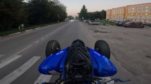Стант на квадроцикле yamaha raptor700r! долгий стант 8 минут на квадроцикле) навал по городу!)