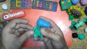 Как слепить из пластилина Ледяной Горохострел из игры Растения против Зомби