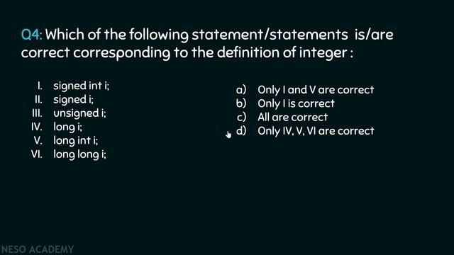 C Programming (Important Questions Set 1)