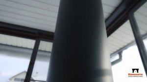 Поворотный печь камин ABX Arktis 8 в крытой беседке. Подойдет и для загородного дома. Как горит!