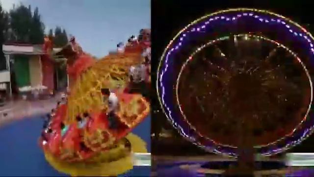 Новый аттракцион карусель “Огненный феникс”（Wipeout rides） смотреть онлайн