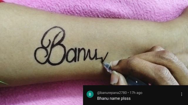 banu tattoo design #name #nameart #art #tattoo #viral #trending #temparorytattoo #love смотреть онлайн