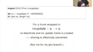 HIW 2012 Lightning.  Joachim Breitner:  Dup - explicit unsharing.