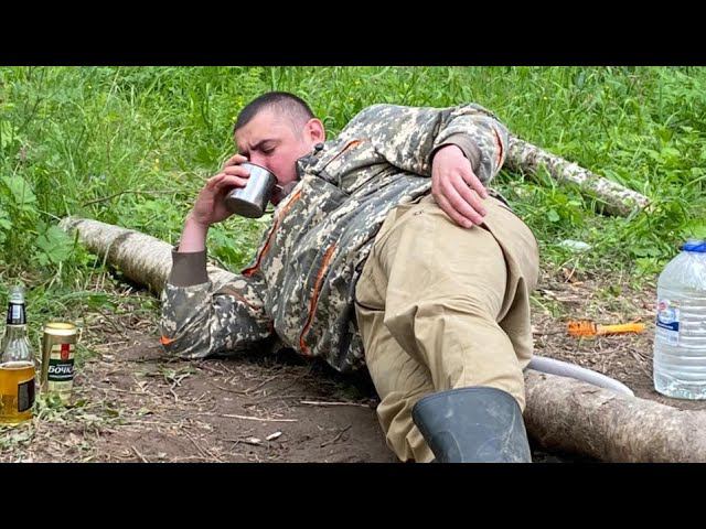 Рыбалка . на Яузском водохранилище. Отдых с палатками. Полный треш