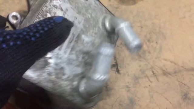 Масляный радиатор теплообменник Фольксваген Туарег 7p 03h117021c, 03h117021d смотреть онлайн