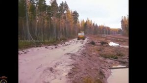 Тяжелая техника в суровых условиях крайнего севера россии.