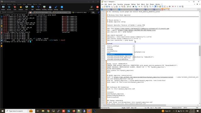 Grafana Prometheus monitoring Node  and MySQL exporter with 3 nodes