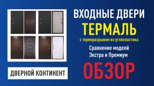 Как выбрать уличную дверь с терморазрывом? Обзор входной двери Термаль Дверной Континент