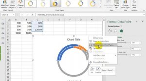 How To Make Speedometer Doughnut  Chart in Excel Hindi