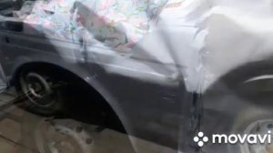 замена передних крыльев на ниве 21213 + покраска крыльев,порогов и задних арок.