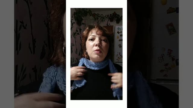 Шарф ажурный. Саломоновы петли