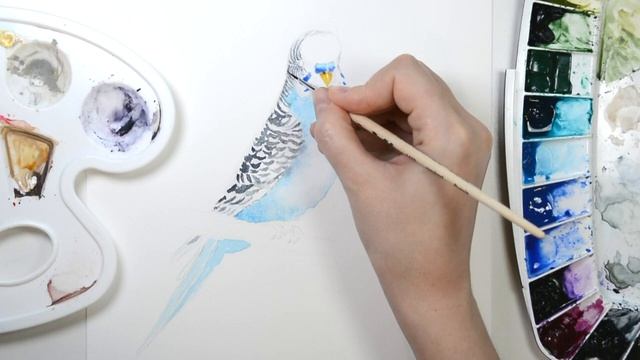 Как ПРОСТО нарисовать КРАСИВОГО попугая брызгами и кляксами смотреть онлайн