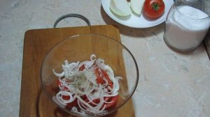 Салат из помидор Самый вкусный и быстрый рецепт #салат #помидор #простойрецепт #tomato