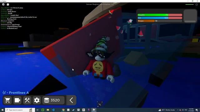 roblox flooded area floating chair смотреть онлайн