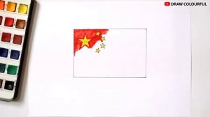 How to draw China flag - CHINA FLAG, DRAWING FLAGS