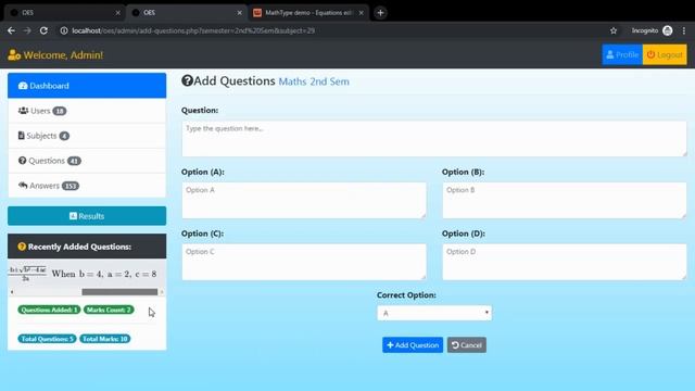 Online Examination System project in PHP with source code смотреть онлайн