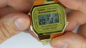 Casio A168WG-9 | Обзор и настройка