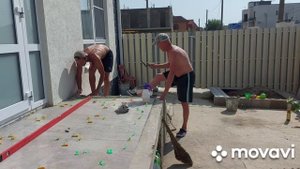 Делаем крыльцо/Укладываю керамогранит.