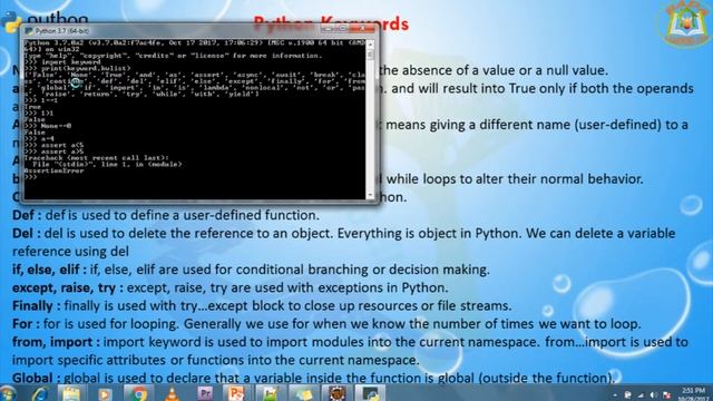 Lesson - 08 : Python3 - Python Keywords