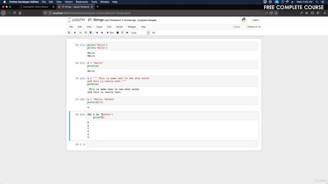 #52 - String Data Type in Python | Python Full Course - Beginner to Advanced [FREE]