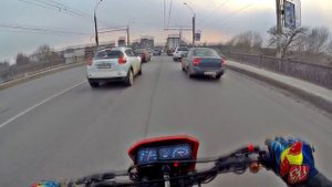 Honda MTX 50r in traffic / Honda MTX 50r в пробке