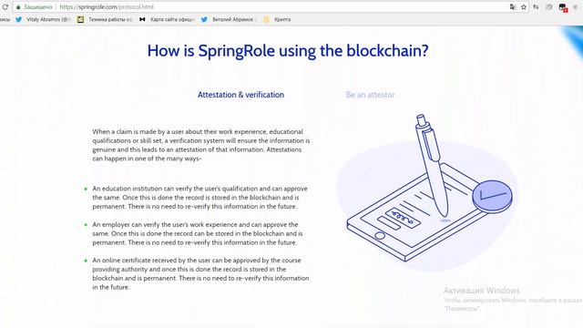 [ICO] SPRINGROLE -  Профильная платформа, основанная на аттестации, со связанными наградами