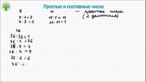 Простые и составные числа. Математика 6 класс