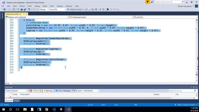 Firebase Authentication and Database setup for Unity: Part 2 смотреть онлайн