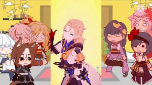 ||genshin impact inazuma react to lumine and aether and yet||