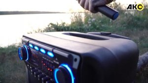 Портативная колонка-чемодан с функцией караоке!