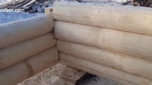 Запил углов внутри сруба под 45 градусов. Мир срубов.
