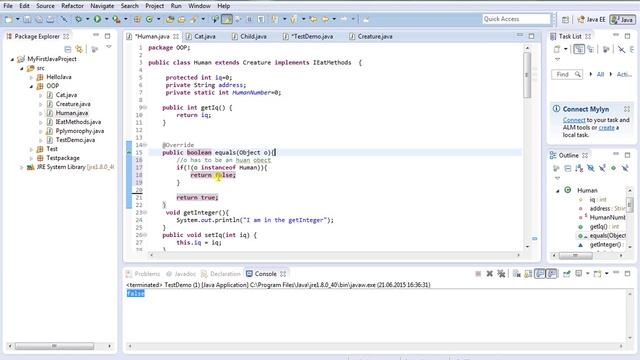 java 45 تعلم الجافا equals on objects смотреть онлайн