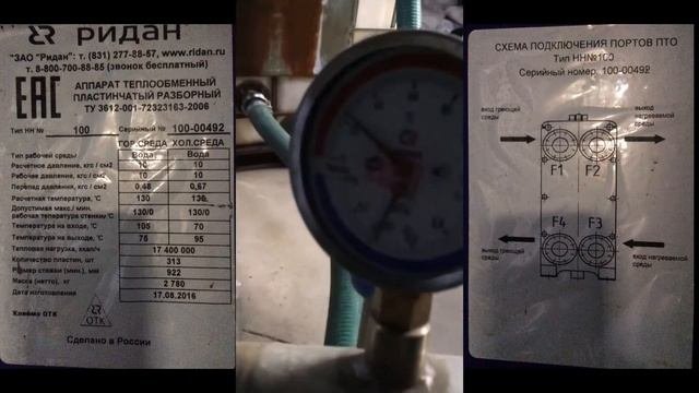 Безразборная промывка пластинчатого теплообменника РИДАН препаратом  Biorenex Биоренекс