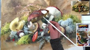 Грибы акварелью. Мастер-класс акварельной живописи с Еленой Базановой