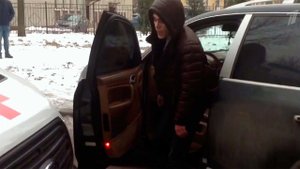 Автохам не пропустил "скорую" в Петербурге