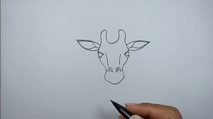 How to draw a giraffe head | Simple Drawing Ideas