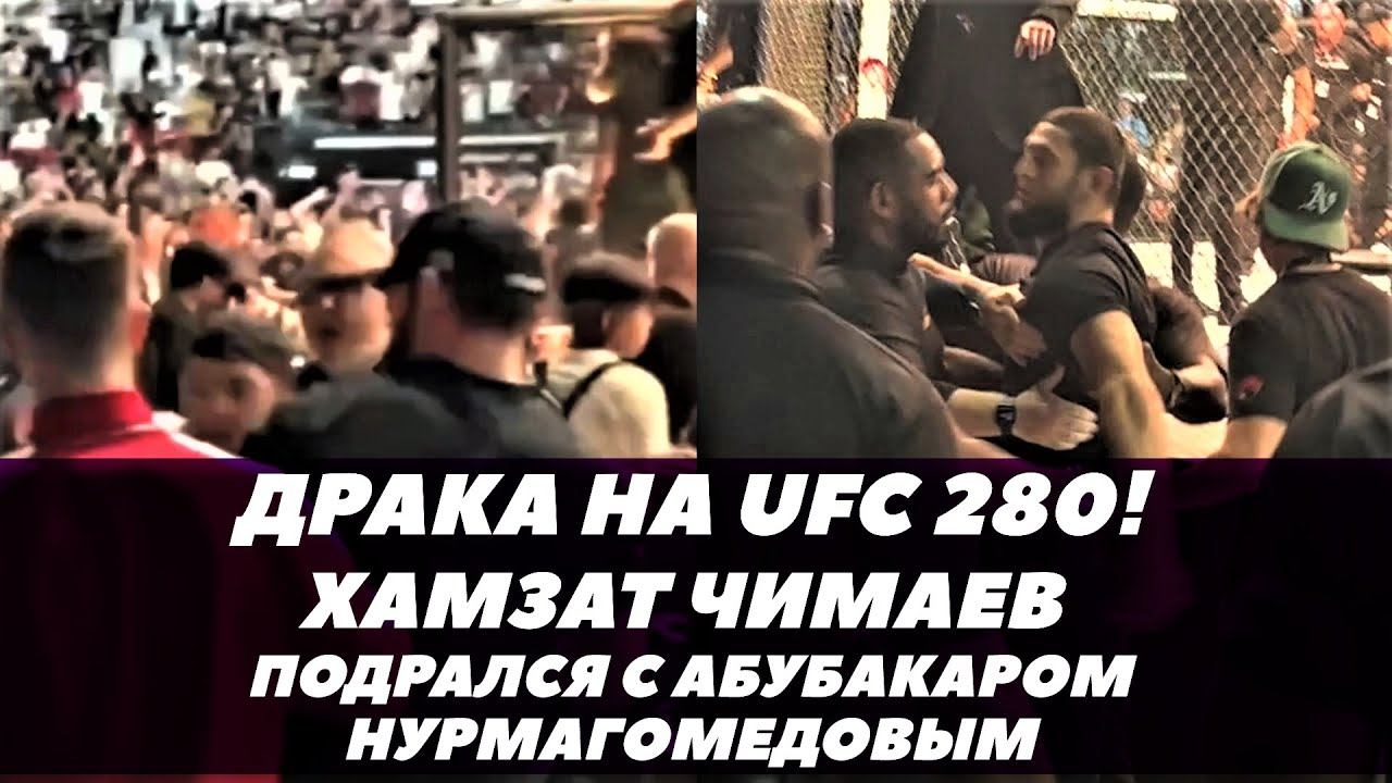 Хамзат Чимаев устроил драку с Абубакаром Нурмагомедовым на UFC 280 | FightSpace