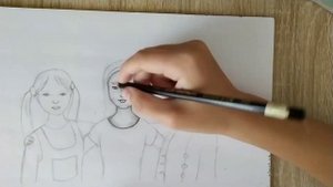 Как я рисую трёх подружек