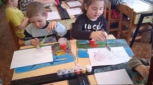 Рисование с элементами экспериментирования "Чудо-пузыри"