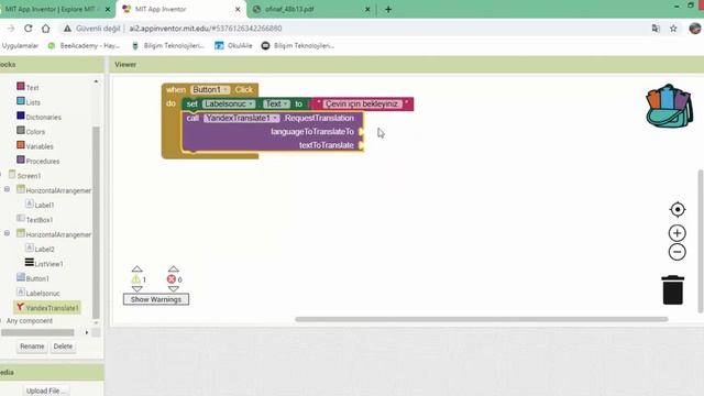 App İnventor ile Çeviri Uygulaması смотреть онлайн