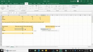 Linear Programming- Solver (Minimization problem)