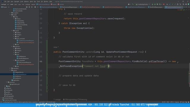 Java Full Stack Web Development - Spring Data JPA One to Many Relation 6 Day 87 | MengSreang Channe
