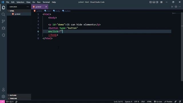 HTML Tutorial(Javascript) - Hide HTML elements with Javascript #2