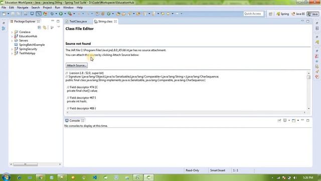 Attach Java Source Code In Eclipse or STS смотреть онлайн