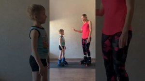Упражнения для детей на роликах дома
