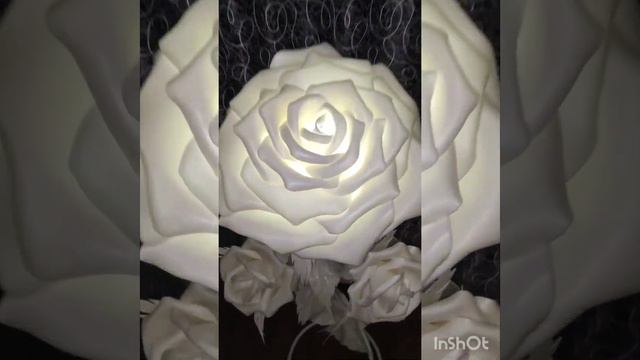 торшер из изолона !#светильник  #светильниксвоимируками  #розаизизолона