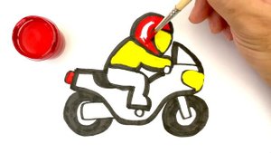 Bolalar uchun Mototsikl rasm chizish/Drawing Motorcycle for kids/Рисуем Мотоцикл для детей