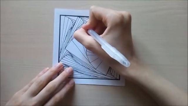 Как нарисовать зентангл Zentangle Paradox